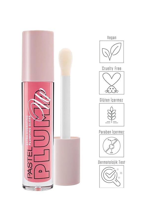Plump-Up Extra Hydrating Plumping Gloss | Cotton Candy | 203 | Light Pink | Instant Plumping Effect | Hydrating Effect with Aloe Vera & Hyaluronic Acid | Ultra-Soft and Glossy