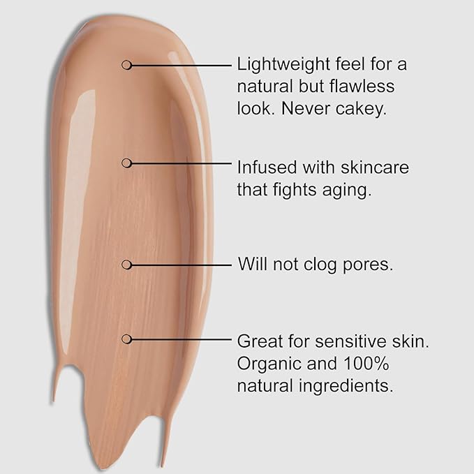 Organic Aloe-Based LUX Liquid Foundation, Natural Vegan Gluten-Free