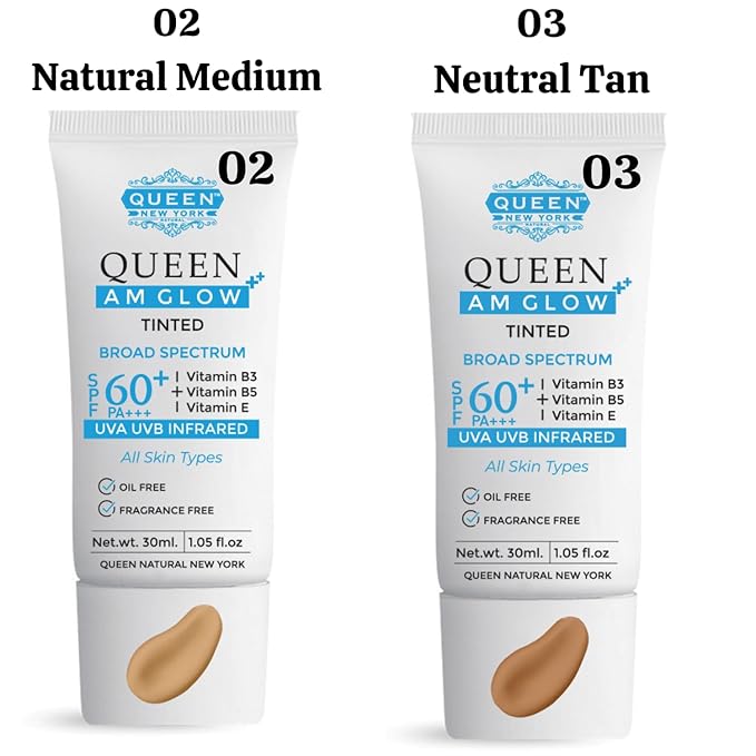 QUEEN AM GLOW | TINTED Sunscreen SPF 60 (03-Neutral Tan)