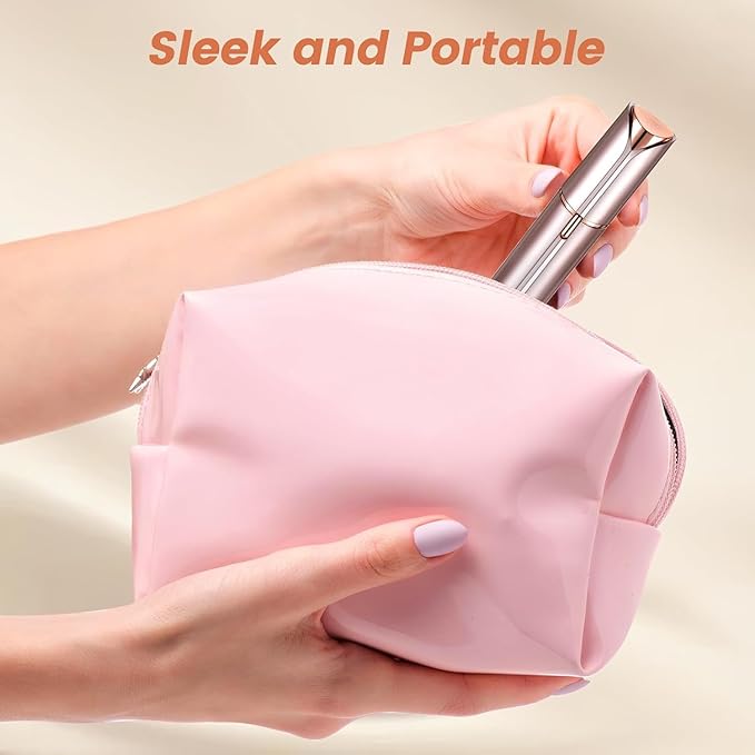 Facial Hair Remover for Women- as Seen on TV Painless Face Shaver -Mini Hair Remover, Electric Razor Shaver Portable Bikini Epilator for Lips, Chin, Armpit, Peach Fuzz, Fingers, Neck, Cheek(Champagne