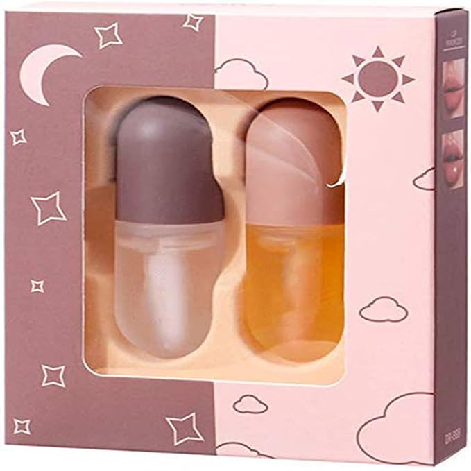 2 Pcs Lip Plumper, Natural Lip Night)