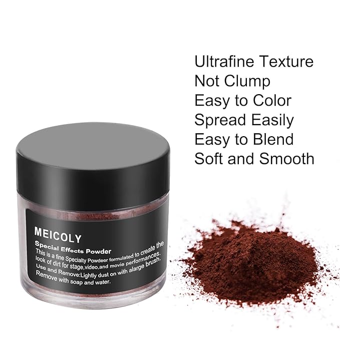 MEICOLY Brown Special Effects Powder,Ultrafine Loose Dirt Powder Halloween, 0.88Oz