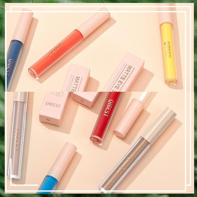 Matte Liquid Eyeshadow Long Lasting High-pigmented Eyeshadow Gel Eye Makeup (Matte Nude