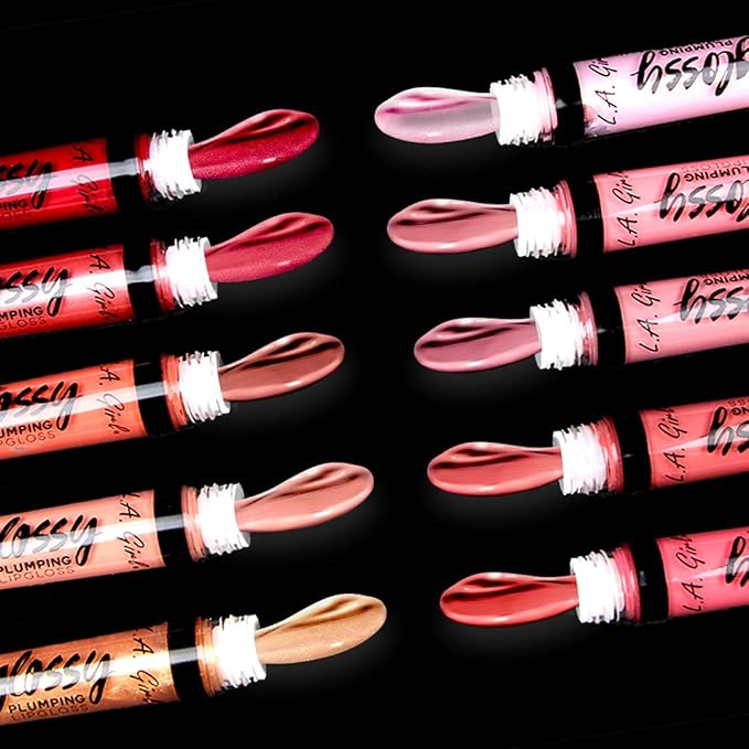 L.A. Girl Glossy Plumping Lipgloss- Plush (Pack of 2)