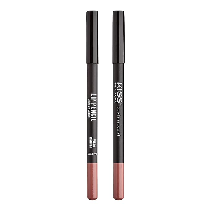 Professional Slim Lip Pencil, Creamy Soft Lip Liner, Smooth Long-Lasting Rich Lip Color, Natural Lip Makeup, Water-Resistant Lip Crayon (Natural)