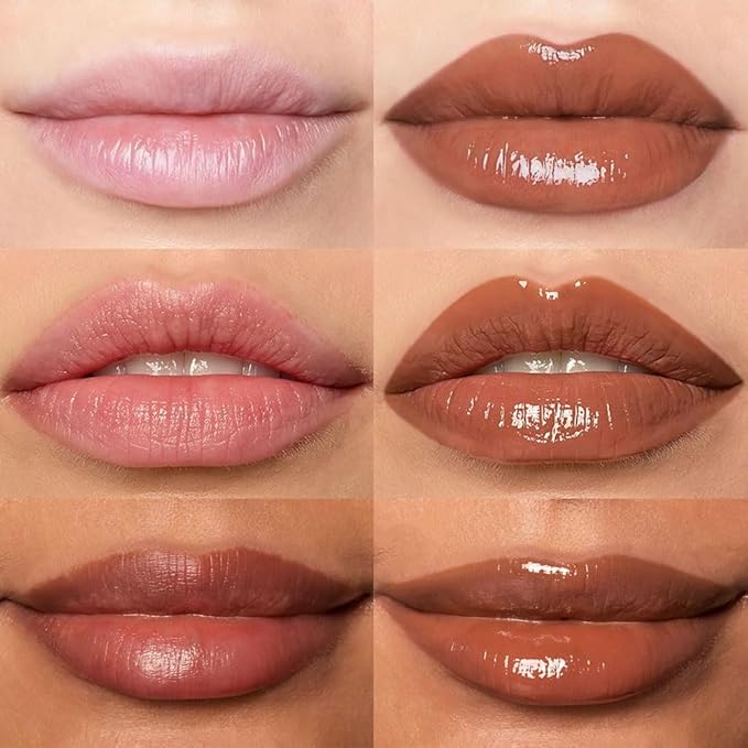 Hydrating Lip Glow Oil, Plumping Lip Oil, Tinted Lip Plumper Gloss,Younger-Looking Lips | Nourishing Long Lasting Non-Sticky Hydrating & Smoothing Lip Treatment Cruelty Free 01#