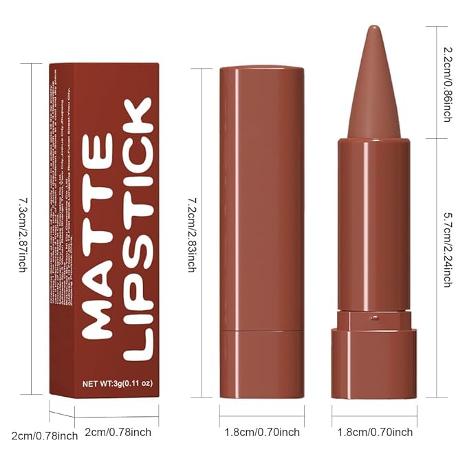 BINGBRUSH 2-in-1 Gradient Lip Liner & Lipstick Combo,2Pcs Matte Longwear Waterproof Lip Pencil with Cone Tip,Smudge Proof Crayon for Flawless Ombre Contour,Women's Long Lasting Makeup Set (01#&04)