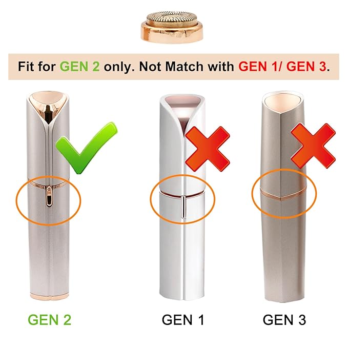 tuokiy Facial Hair Remover Replacement Heads for Finishing Touch Flawless Women's Painless Hair Remover