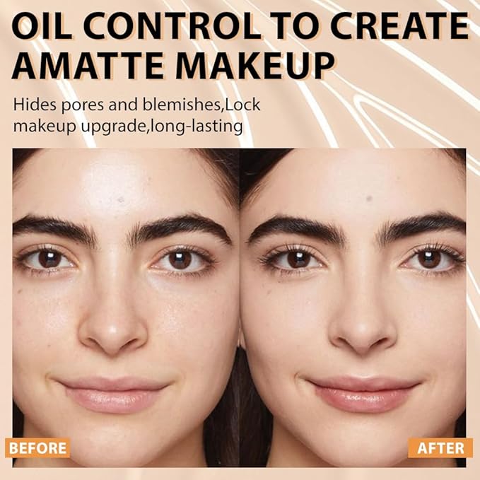 Face Matte Makeup Foundation,Oil Continuous Correction Control Liquid Natural Finish