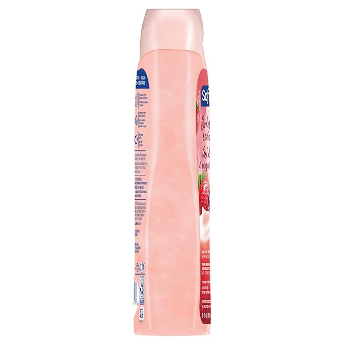 Softsoap Moisturizing Body Wash and Shave Gel, Creamy Strawberry Scent, 20 fl oz Bottle (Pack of 4)