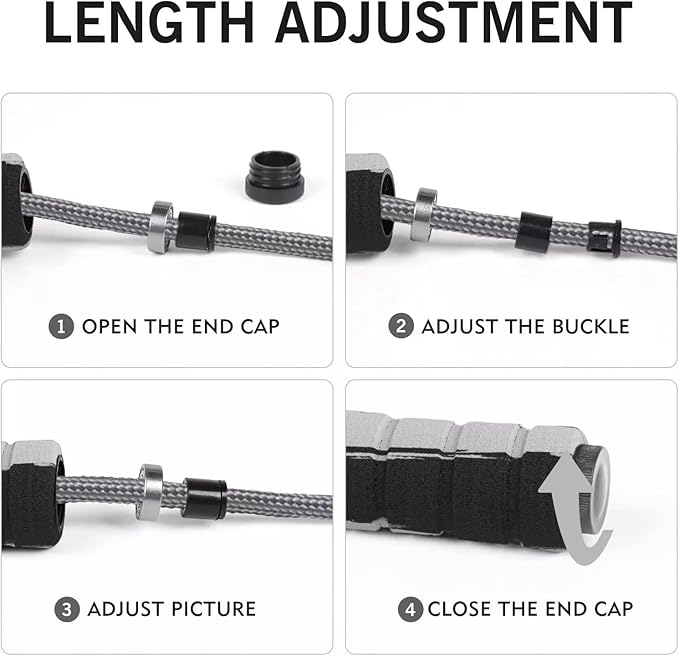 FITMYFAVO Jump Rope Cotton Adjustable Skipping Weighted jumprope