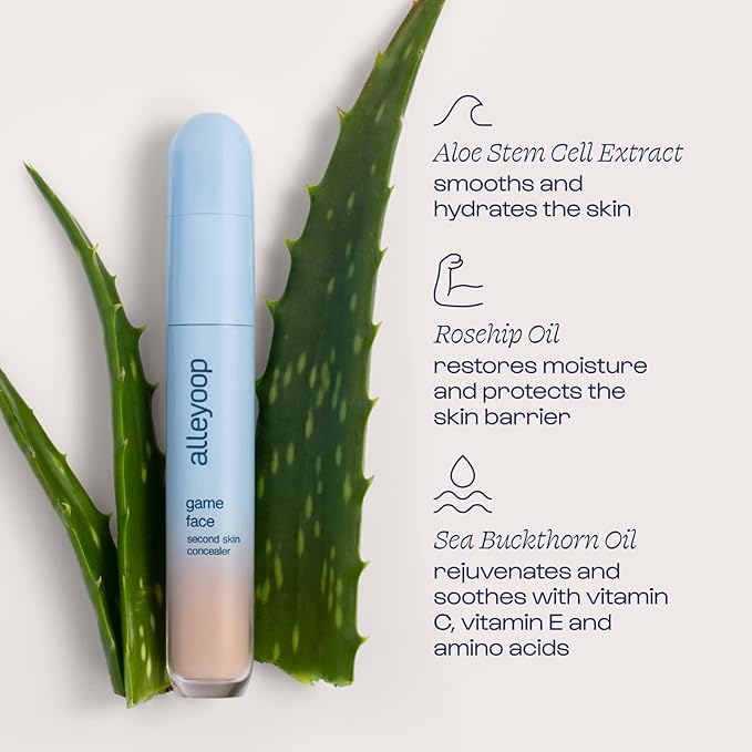 Alleyoop Game Face Concealer Makeup, Lightweight to Medium