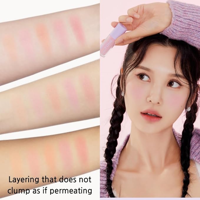 Fluffy Air Blusher 5 Colors - Lightweight Melting DEAR PEACH)