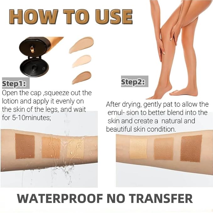 Leg Makeup Waterproof No Transfer - Leg Makeup (Bronze, 3)