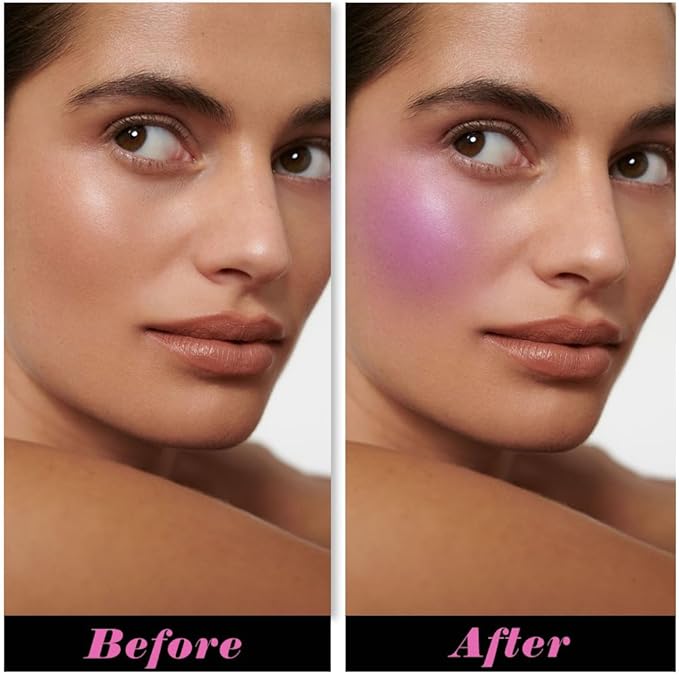 Single Purple Matte Blush for Cheeks Face Blushes Makeup Palette, Rose Bean Monochrome Cream Blushes Palette Makeup for Older Women, Natural Pigmented Paleta de Púrpura monocromática 01