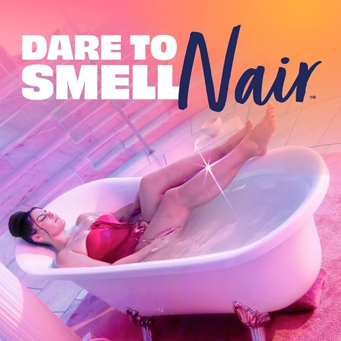 Nair Sensitive Shower Cream Hair Remover with Natural Coconut Oil and Vitamin E, Body Hair Removal Cream, 12 oz