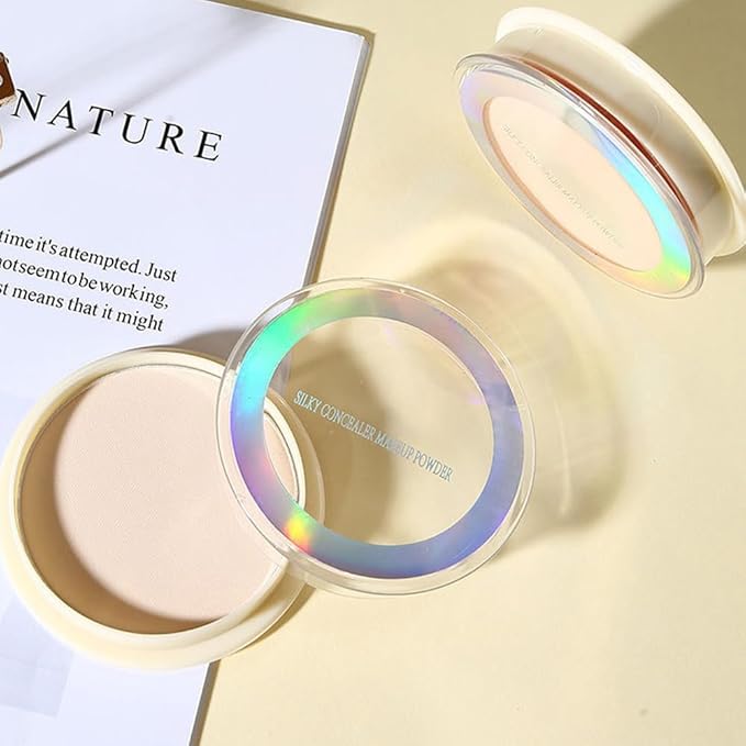 Oil Control Face Pressed Powder, Ultra-Fine Lightweight Face
