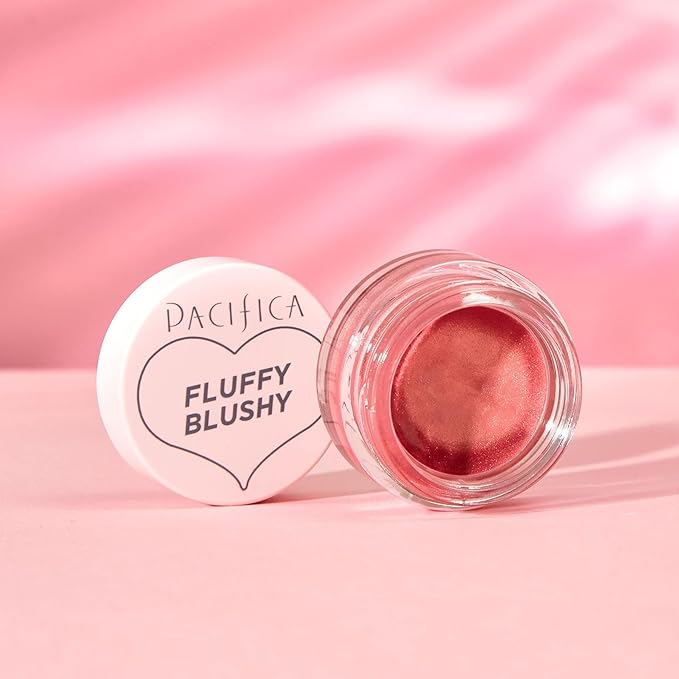 Pacifica Fluffy Blushy Cream Blush – Face Makeup - Bloom Bright Fuchsia Air-Whipped Cheek & Lip Color, Bold Buildable Pigment, Lightweight, Buildable, Dewy Finish, Vegan Collagen Infused Clean Beauty