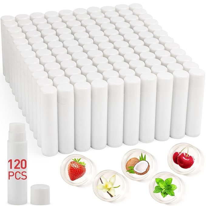 120 Pack Lip Balm Unlabeled, Natural
