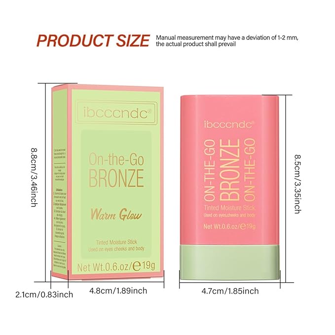 Cream Contour Stick,Versatile Bronzer Facial Contouring Stick,Long Lasting Soft Glow