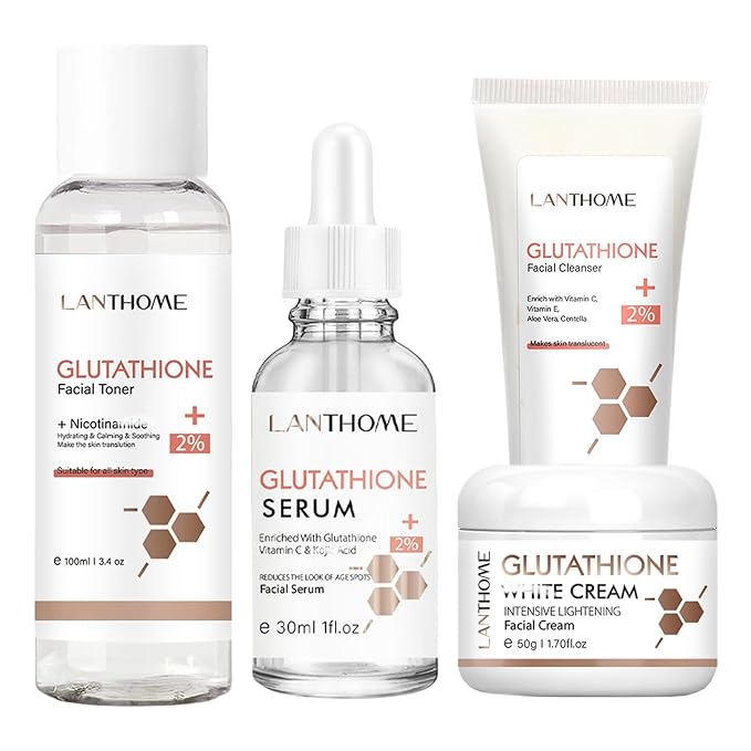 Glutathione Skincare Set, Complete Skin Care Anti-Aging