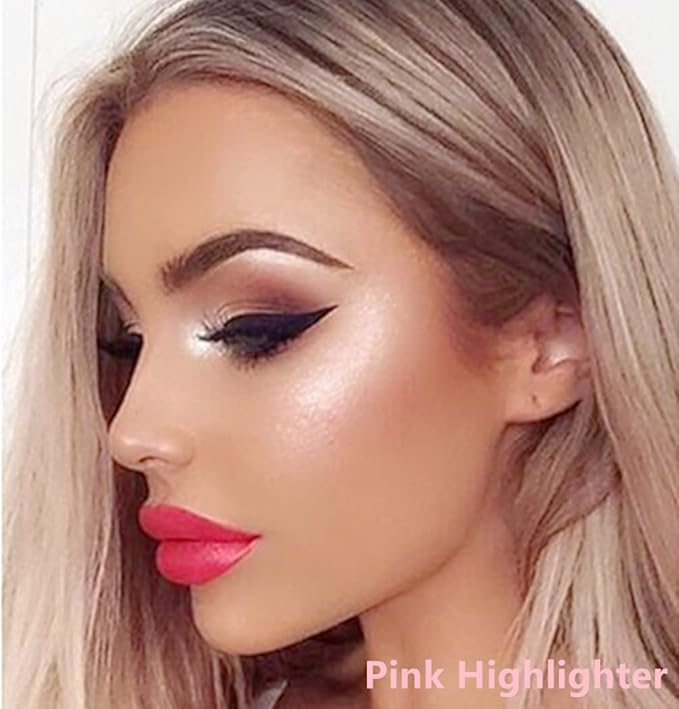 Go Ho Liquid Highlighter Wand,White Pink Highlighter Makeup