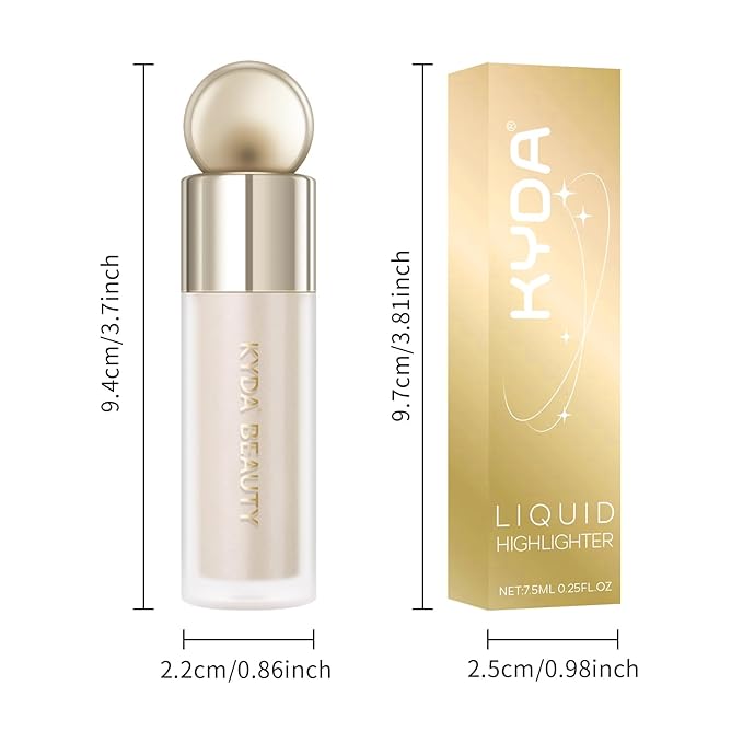 KYDA Liquid Highlighter, Natural Shimmer Tinted, Lasting Glossy