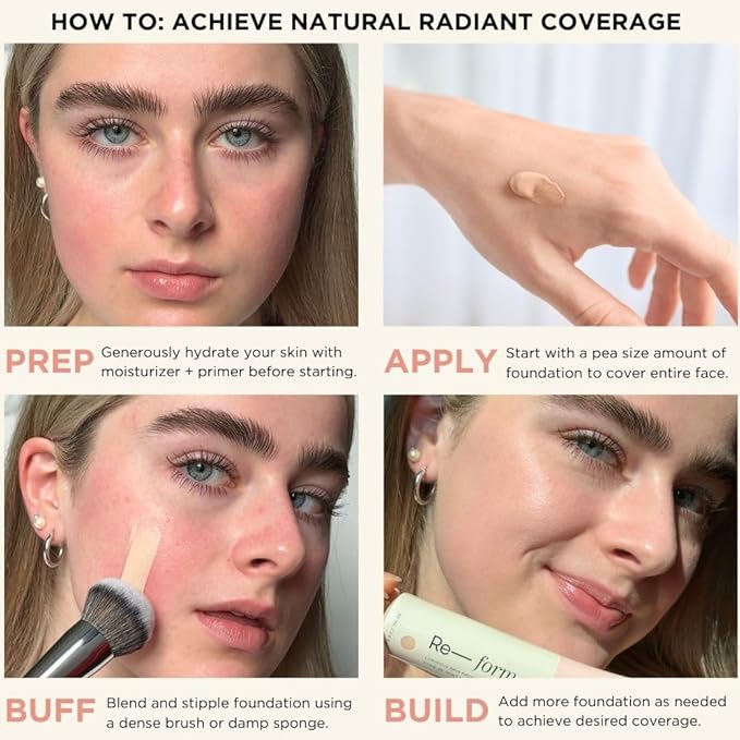 HALEYS Re-form Luminous Skin Foundation, VEGAN + CRUELTY-FREE, types (2.25)