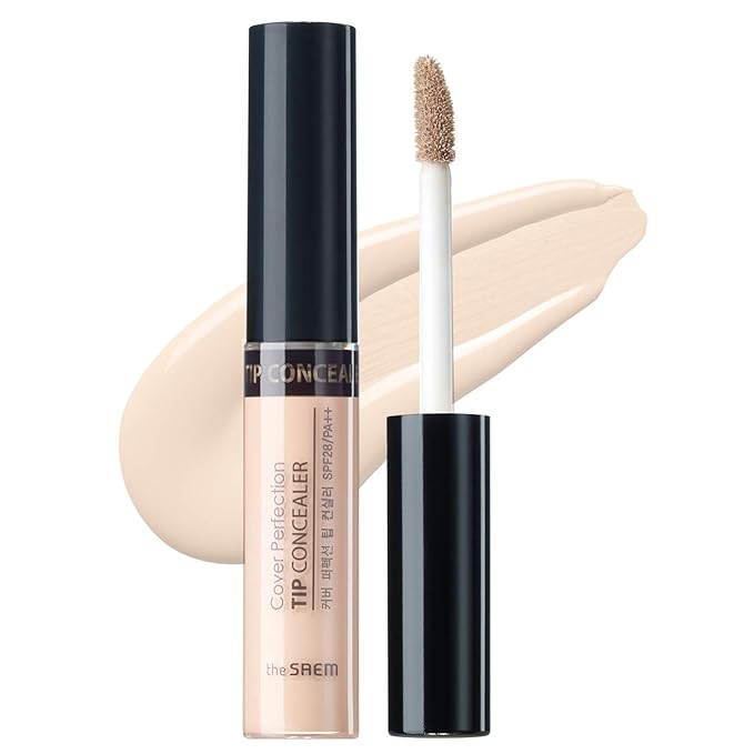 THE SAEM Cover Perfection Tip Concealer, Liquid Multi-Use Ice Beige) 0.2 fl.oz