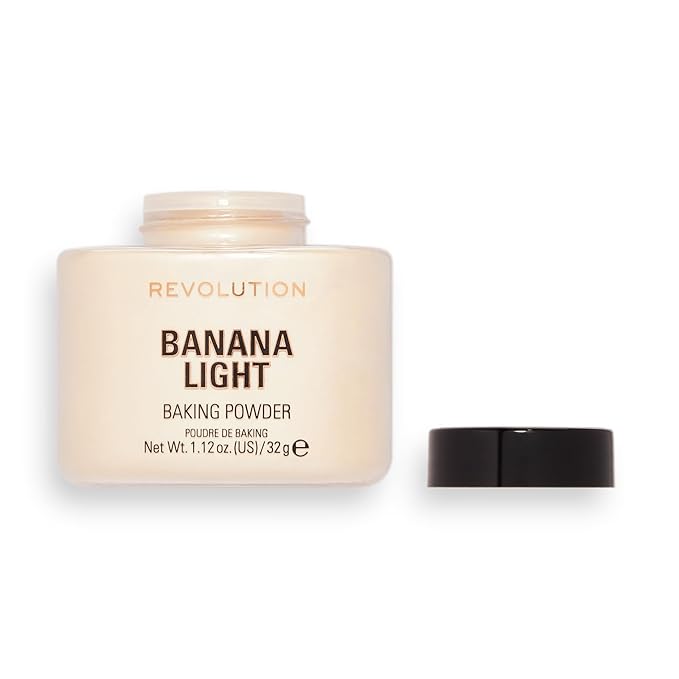 Revolution Beauty, Loose Baking Powder, Makeup Setting Powder, Banana Light, 1.13 Oz