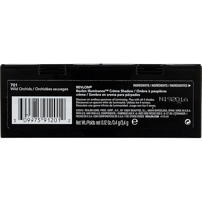 Revlon Crème Eyeshadow Palette, Illuminance Eye Makeup with Crease- Resistant Ingredients, Creamy Pigmented in Blendable Matte & Shimmer Finishes, 701 Wild Orchids, 0.12 Oz