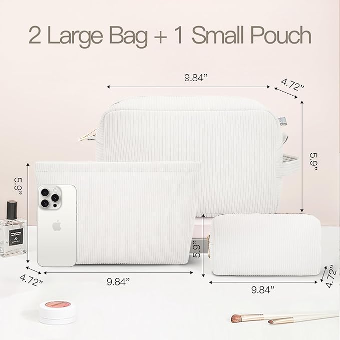 3 pieces makeup bag cosmetic