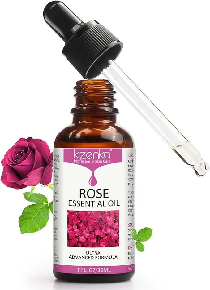 Rose Essential Oil, Face Rose Oil, Moisturizer Rose Oil, Anti Ageing & Anti Wrinkle Serum, Rose Oil for Face, Skin Care, 1 FL.OZ (30ml)