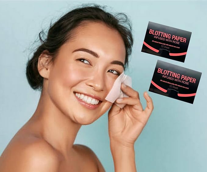 2 Pks ROSE INFUSED Natural Abaca Blotting Paper