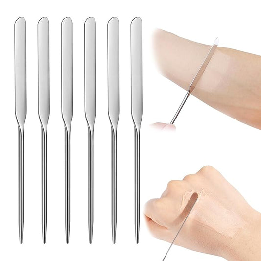 6 Pack Stainless Steel Makeup Spatula Foundation Liquid