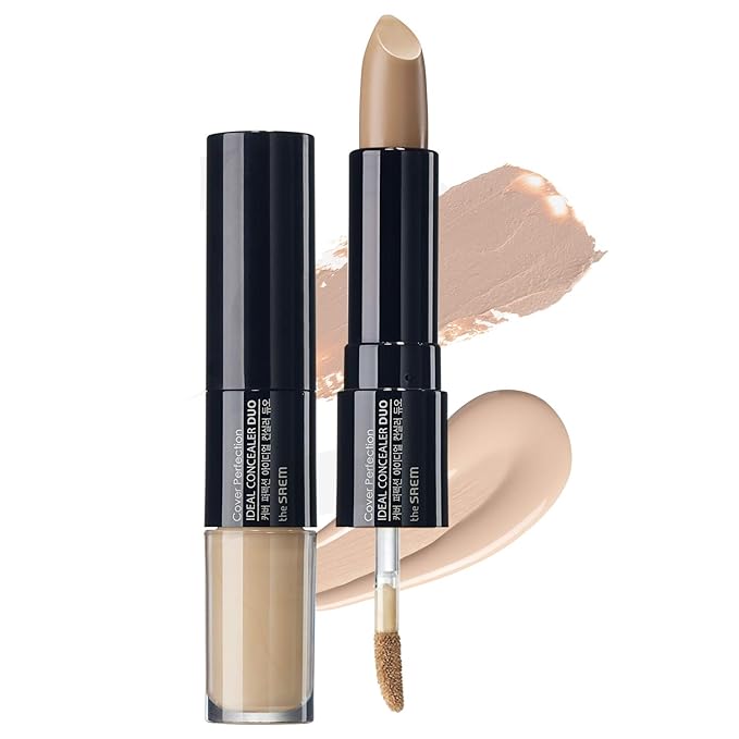 THESAEM Cover Perfection Ideal Concealer Duo (#1.5Natural Beige) Crease-Proof Concealer