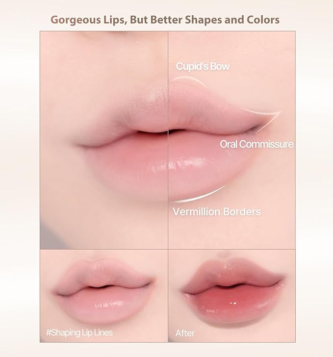 Heart Percent Dote On Mood Lip Pencil Slim, Defines and Fills Creamy Lip Liner Retractable Lipstick Pencil with Built-In Sharpener, 18. Fig Rose