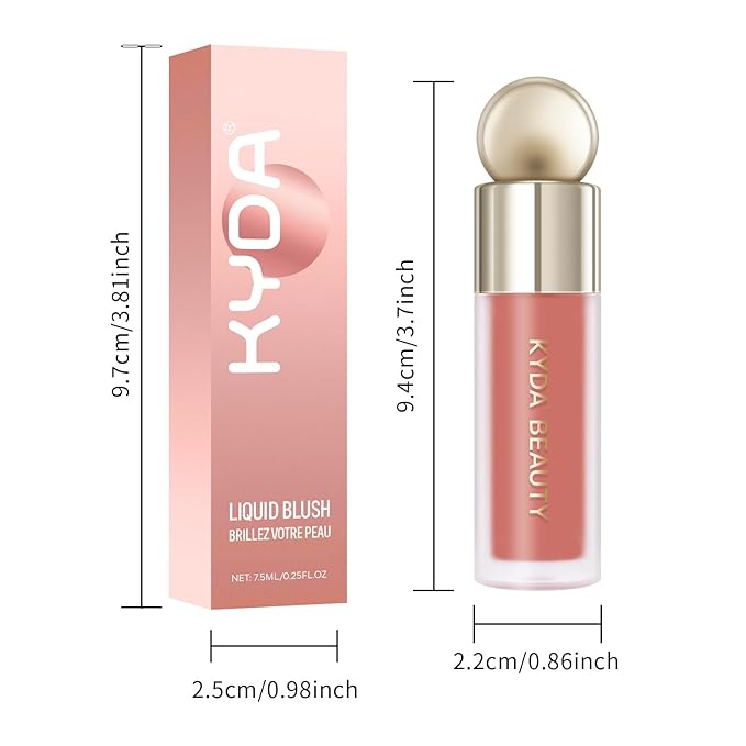 KYDA Liquid Blush, Matte Tinted for Cheeks, Lasting Dewy Finish, High Pigment Soft Creamy Blush, Blendable Lightweight Cover-Terracotta Color