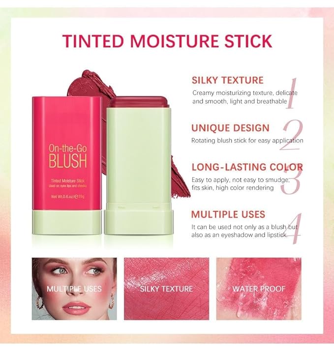 On-the-Go Makeup Blush Stick Tinted Moisture Stick, Shadow