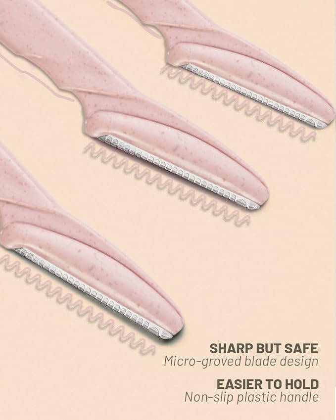 MoHern Dermaplaning Tool for Face, 30 Pcs Dermaplane Razor for Face, Multipurpose Face Razors for Women and Men, Pink