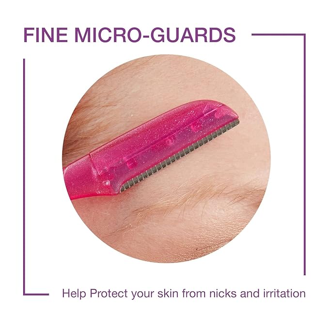 Schick Hydro Silk Touch-Up Dermaplaning Tool with Precision Cover, 9ct | Dermaplane Razor, Face Razors for Women, Peach Fuzz Remover