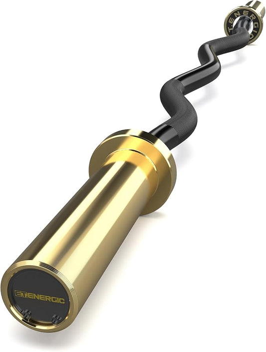 47" Olympic EZ Curl Bar 500-lbs Capacity Steel 2" Barbell