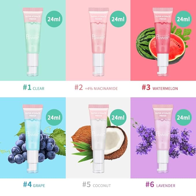 Super Hydrate Primer - Translucent Gel Formula for (06 lavender)