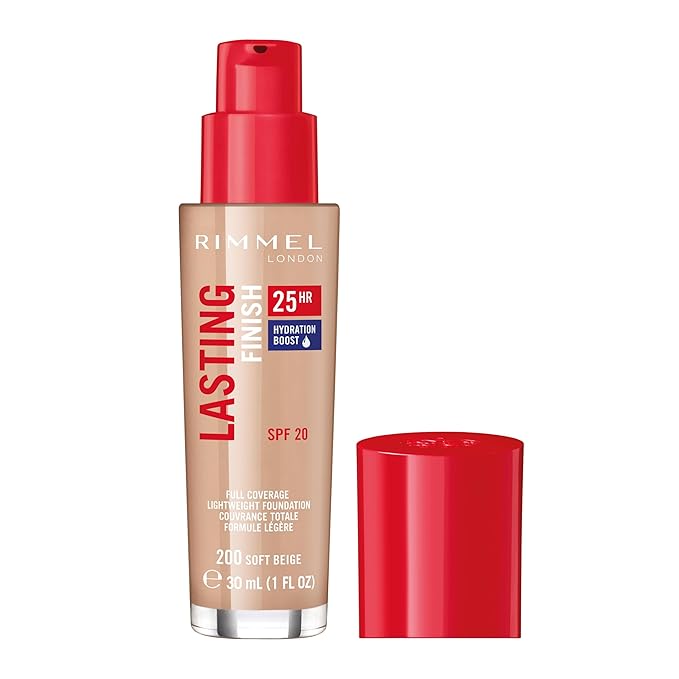 Rimmel London Lasting Finish 25HR - 200 Soft Coverage, Waterproof, 1oz