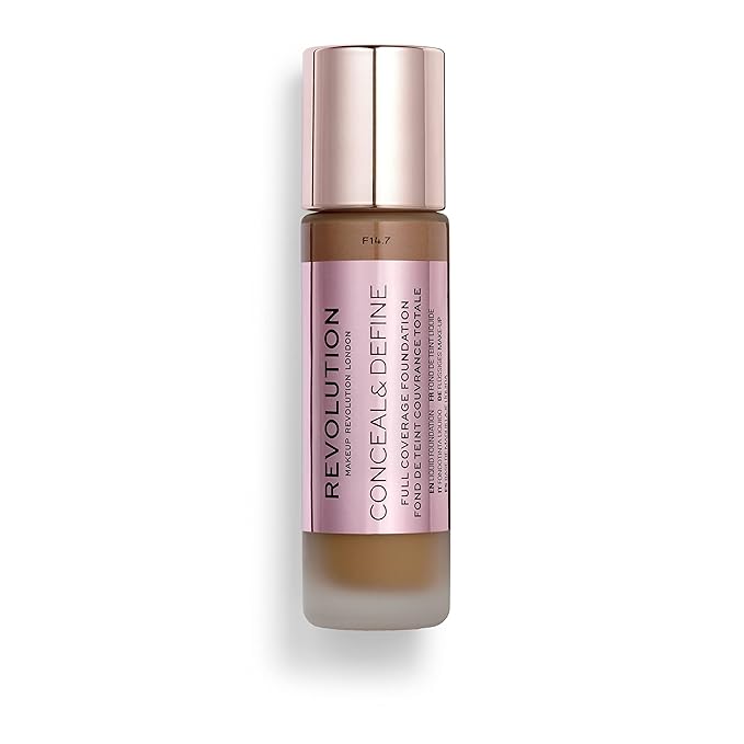 Makeup Revolution Conceal and Define Foundation, Full Coverage Fl Oz