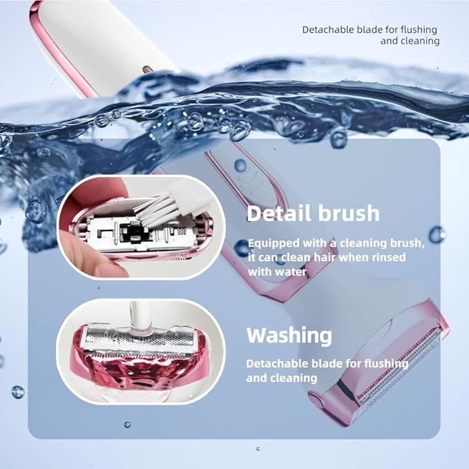 Electric Razor for Women 4 in 1 Rechargeable Painless Body Razors and Facial Hair Remover for Bikini Leg Body Face Underarm