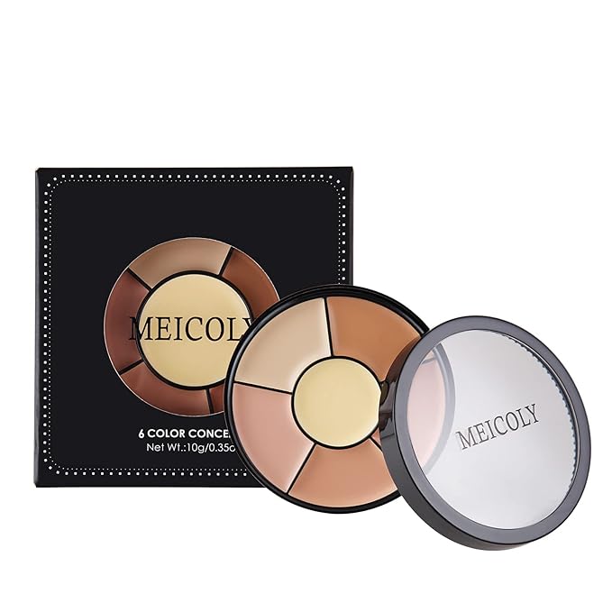 MEICOLY 6 Shades High Coverage Concealer,Tattoo Cover Palette,Cover