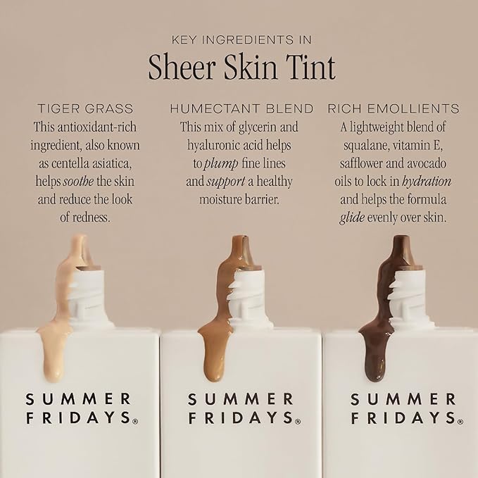 Summer Fridays Sheer Skin Tint - Tinted Moisturizer 1 Fl Oz