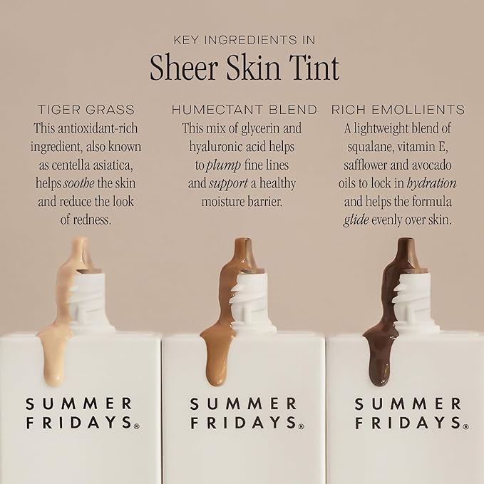 Summer Fridays Sheer Skin Tint - Tinted Moisturizer 1 Fl Oz