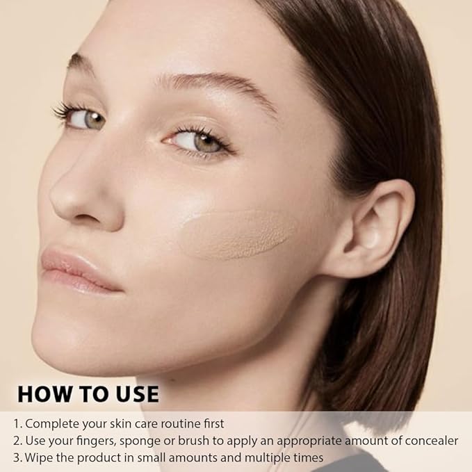 Kaely 2Pcs under Eye Concealer Full Coverage,Waterproof Concealer